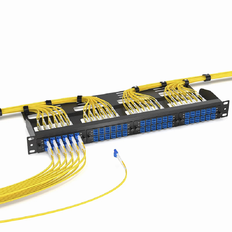 FyberOptix FHDâ„¢ Fiber Adapter Panel, 12 Fibers OM4 Multimode, 6 x SC UPC Duplex (Aqua) Adapter, Ceramic Sleeve