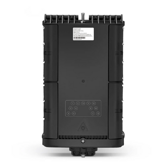 FyberOptix Fully Pre-Terminated Fiber Distribution Hub Box for Quick ODN, 1 Uncut Port, 13 SC/APC Hardened Adapters, Mechanical Seal, Supports 1:2/1:4/1:8 Mini Splitters, PP+GF, IP68, Wall/Pole/Aerial Mount, Indoor/Outdoor