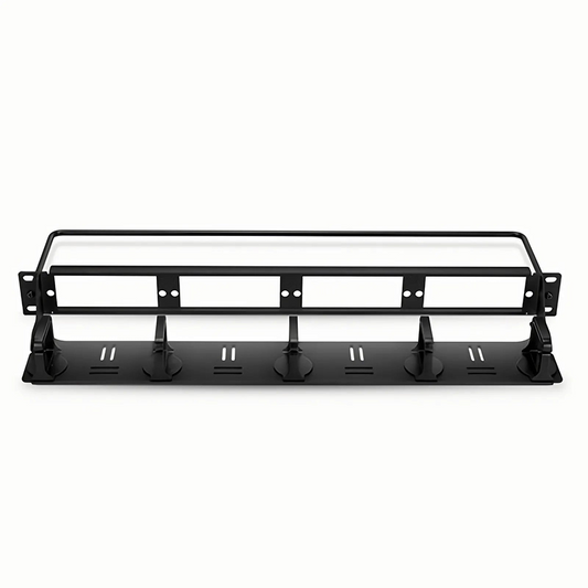 FyberOptix FHDâ„¢ High Density 1U Rack Mount Blank Enclosure Unloaded, Detachable Cable Management Lacer Panel and Bar, Holds up to 4 x FHDâ„¢ Panels, 144 Fibers (LC)
