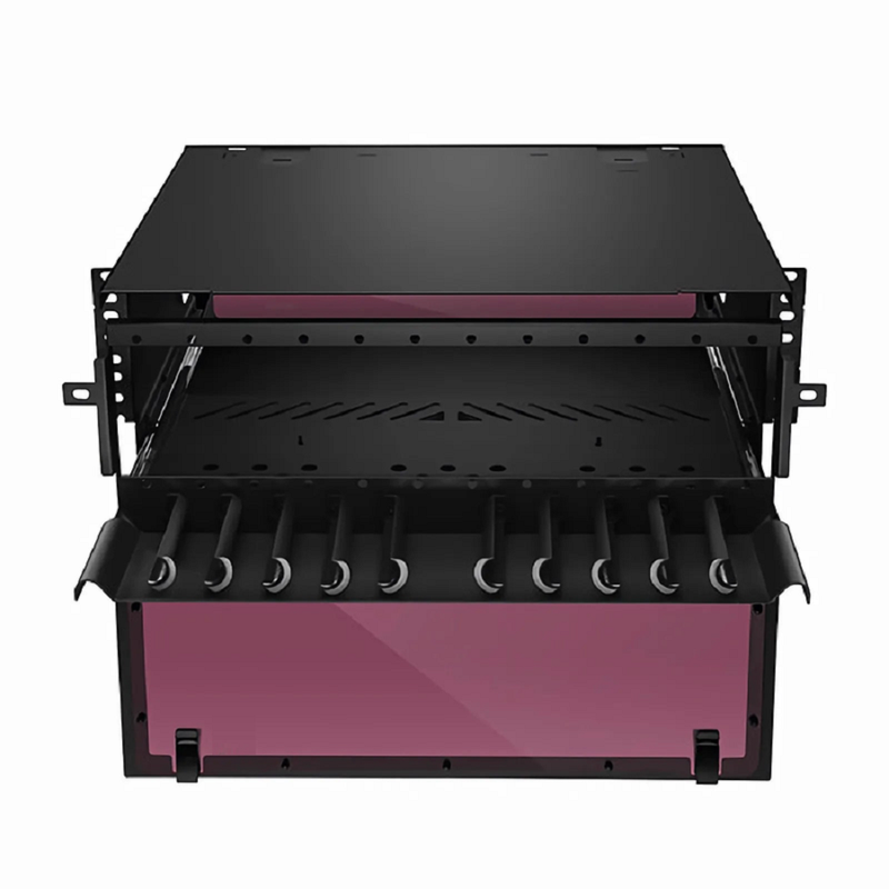 FyberOptix FHDA High Density 4U Rack Mount Enclosure Unloaded, Sliding Drawer, Holds up to 12 x FHDA Cassettes, Panels or Splice Trays, 432 Fibers (LC)
