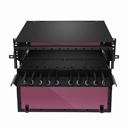 FyberOptix FHDA High Density 4U Rack Mount Enclosure Unloaded, Sliding Drawer, Holds up to 12 x FHDA Cassettes, Panels or Splice Trays, 432 Fibers (LC)