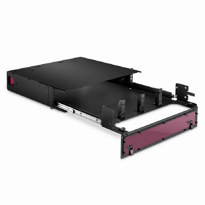 FyberOptix FHDA High Density 2U Rack Mount Enclosure Unloaded, Sliding Drawer, Holds up to 8 x FHDA Cassettes, Panels or Splice Trays, 288 Fibers (LC)