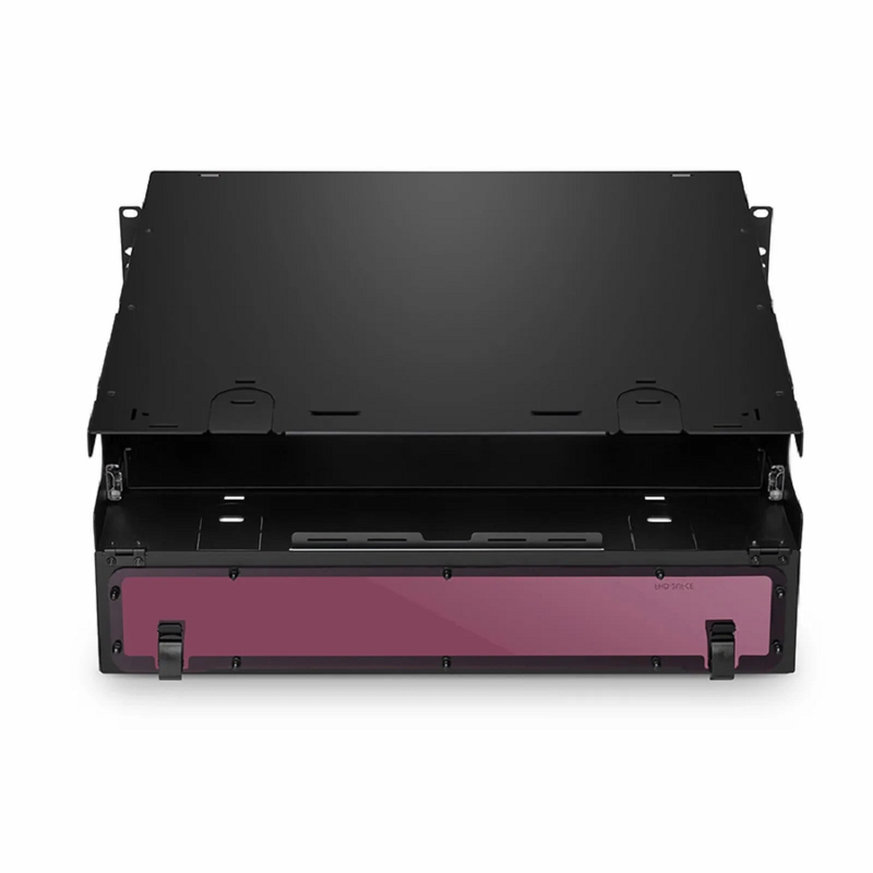 FyberOptix FHDâ„¢ High Density 2U Rack Mount Enclosure Unloaded, Sliding Drawer, Holds up to 8 x FHDâ„¢ Cassettes, Panels or Splice Trays, 288 Fibers (LC)