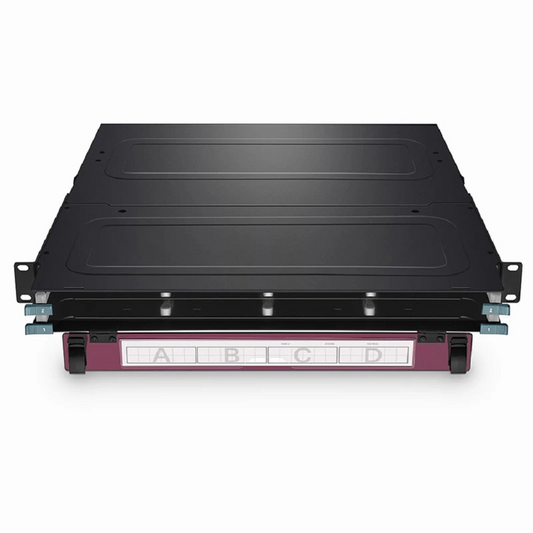 FyberOptix FHXâ„¢ Standard Density 1U Rack Mount Enclosure Unloaded, 2-layer Sliding Drawer, Holds up to 12 x FHXâ„¢ Base-8 Cassettes, 96 Fibers (LC)