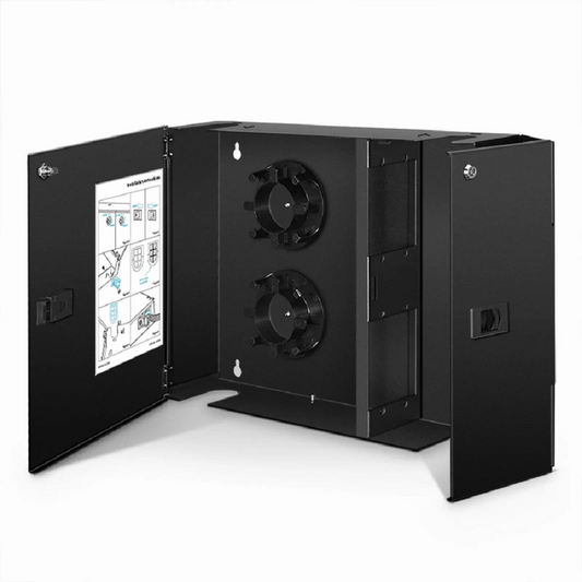 FyberOptix FHDâ„¢ Wall Mount Enclosure Unloaded, 4 Ports, Holds up to 4 x FHDâ„¢ Cassettes or Panels, 4 x Splice Trays, 96 Fibers (LC)