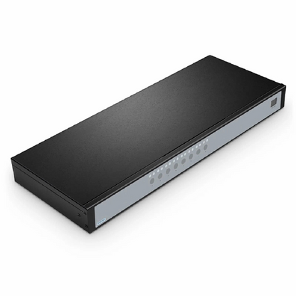 FyberOptix 16-Port VGA 1U Rack-Mount KVM Switch, 16 x VGA Cables Included