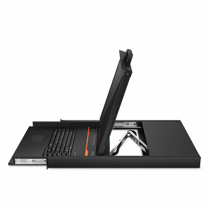 FyberOptix 8-Port Cat5 1U Rack-Mount KVM Over IP Switch with 19" LED, 8 x RJ45 to VGA Interface Modules Included