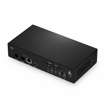 FyberOptix 4K HDMI USB HID IP KVM Matrix Receiver Set with Audio and EDID over Fiber Optic Cable for 20km and Cat5e/6/6a/7 for 120m, 3840x2160@60Hz