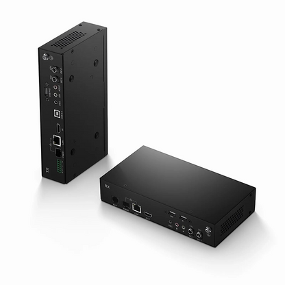 FyberOptix 4K HDMI USB HID IP KVM Matrix Receiver Set with Audio and EDID over Fiber Optic Cable for 20km and Cat5e/6/6a/7 for 120m, 3840x2160@60Hz