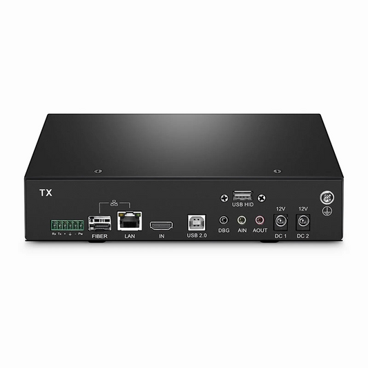 FyberOptix 4K HDMI USB HID IP KVM Matrix Transmitter Set with Audio and EDID over Fiber Optic Cable for 20km and Cat5e/6/6a/7 for 120m, 3840x2160@60Hz