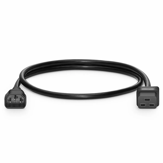 FyberOptix 3ft (0.9m) IEC60320 C14 to IEC60320 C19 14AWG 250V/15A Power Cord, Black