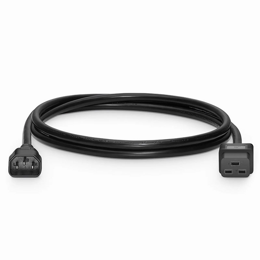 FyberOptix 6ft (1.8m) IEC60320 C14 to IEC60320 C19 14AWG 250V/15A Power Cord, Black