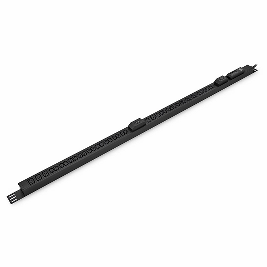 FyberOptix 7.36kW Single-Phase 32A/230V Monitored Rack PDU, 36 x C13 & 6 x C19 Outlets, IEC 309 32A 2P+E Plug, 10ft Cord, 0U Vertical