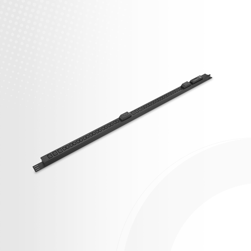 FyberOptix 7.36kW Single-Phase 32A/230V Monitored Rack PDU, 36 x C13 & 6 x C19 Outlets, IEC 309 32A 2P+E Plug, 10ft Cord, 0U Vertical
