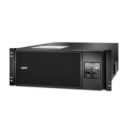 FyberOptix APC Smart-UPS On-line, 6kVA/6kW, 208V, 6 x C13 & 4 x C19 Outlets, Network Card & SmartSlot, 2 Replaceable Battery Modules Included, Rack 4U/Tower Convertible