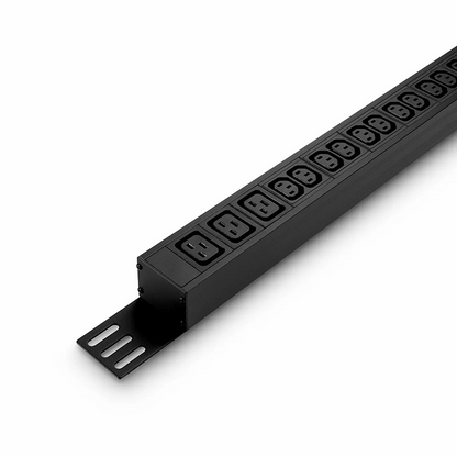 FyberOptix 7.36kW Single-Phase 32A/230V Monitored Rack PDU, 36 x C13 & 6 x C19 Outlets, IEC 309 32A 2P+E Plug, 10ft Cord, 0U Vertical