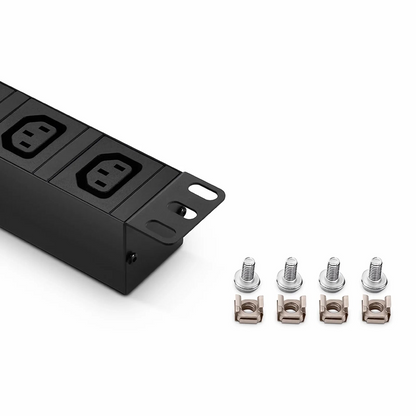 FyberOptix 1.20kW Single-Phase 10A/120V Basic Rack PDU, 8 x C13 Outlets, IEC320 C14 Plug, 10ft Cord, 1U Rack-Mount