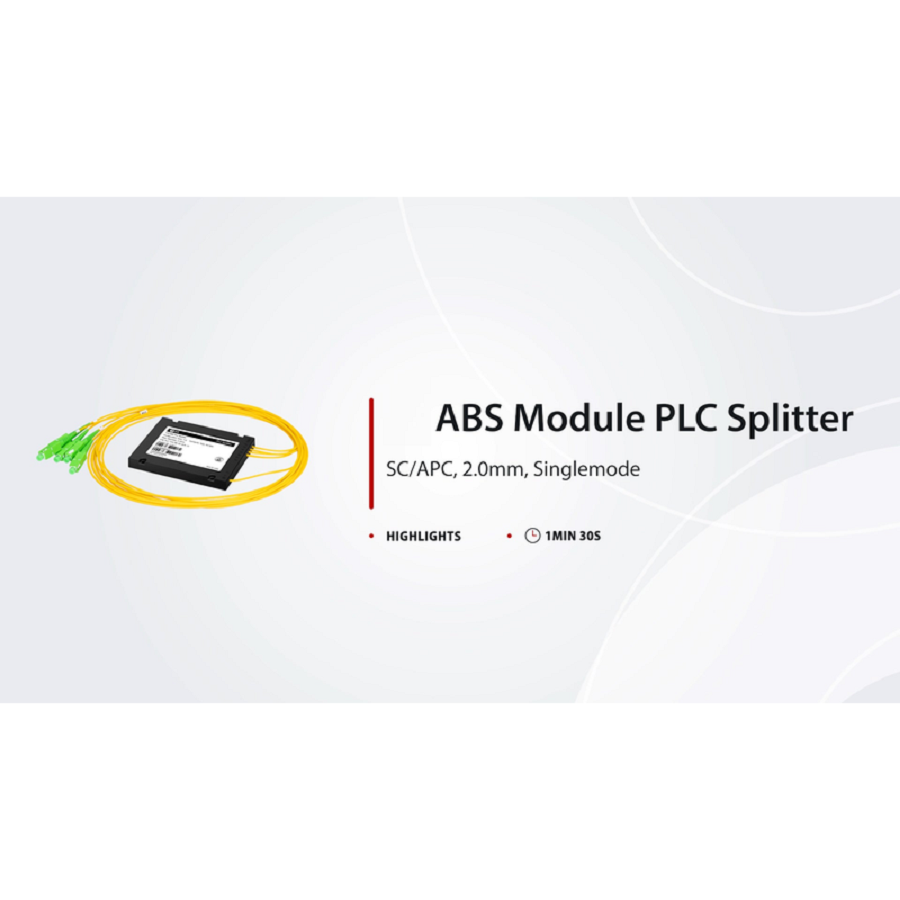 FyberOptix 1 x 32 PLC Fiber Splitter, Splice/Pigtailed ABS Module, 2.0mm, SC/APC, Singlemode