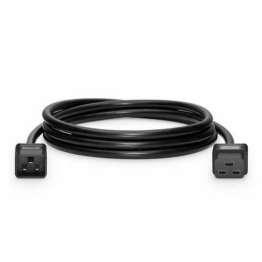 FyberOptix 10ft (3m) IEC60320 C20 to IEC60320 C19 12AWG 250V/20A Power Extension Cord, Black