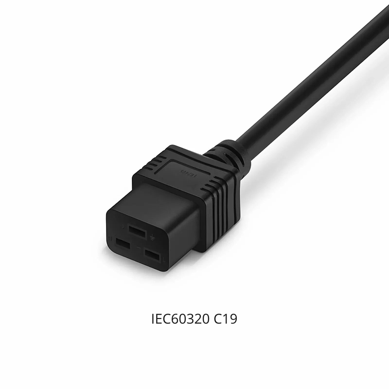FyberOptix 10ft (3m) IEC60320 C20 to IEC60320 C19 12AWG 250V/20A Power Extension Cord, Black