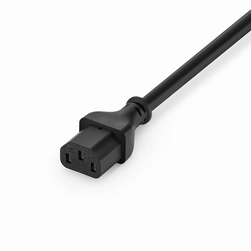 FyberOptix 3ft (0.9m) IEC60320 C14 to IEC60320 C13 16AWG 250V/13A Power Extension Cord, Black