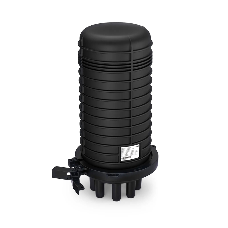 FyberOptix 240 Fibers 1In-6Out Dome Fiber Optic Splice Closure, Heat Shrink Seal, with 1 Pre-installed Fusion Splice Tray