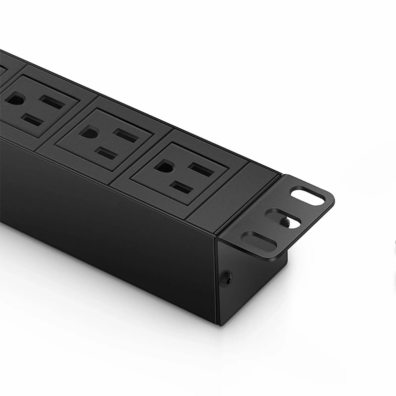 FyberOptix 1.88kW Single-Phase 15A/125V Basic Rack PDU, 8 x NEMA 5-15R Outlets, NEMA 5-15P Plug, 6.6ft Cord, 1U Rack-Mount