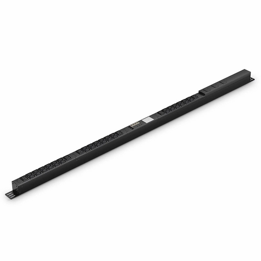FyberOptix 21.06kW 3-Phase 32A/380V Monitored Rack PDU, 36 x C13 & 6 x C19 Outlets, IEC309 32 A 3P + N + E Plug, 10ft Cord, 0U Vertical