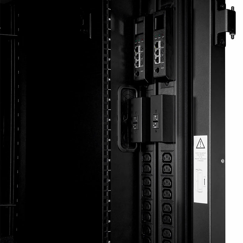 FyberOptix 21.06kW 3-Phase 32A/380V Switched Rack PDU, 21 x C13 & 3 x C19 Outlets, IEC309 32A 3P+N+E Plug, 10ft Cord, 0U Vertical