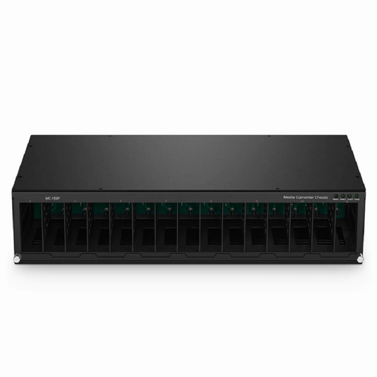 FyberOptix 15 Slots Media Converter Chassis, 19'' Rack Mount, Single Power AC 100~240V