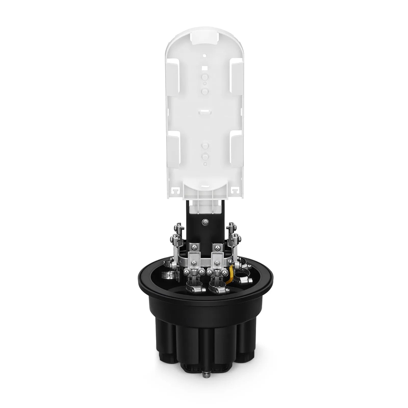 FyberOptix 144 Fibers Dome Fiber Optic Splice Closure, 1 Oval Port and 4 Round Ports, Mechanical Seal, with 1 Pre-installed Splice Tray