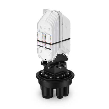 FyberOptix 240 Fibers 1In-4Out Dome Fiber Optic Splice Closure, Mechanical Seal, with 1 Pre-installed Fusion Splice Tray