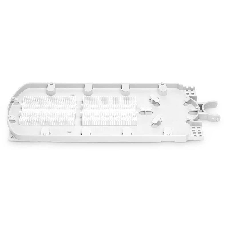 FyberOptix 48 Fibers Fusion Splice Tray for Heat-Shrink Fusion Splices, 0.47" x 5.51" x 12.87", Suitable for FS-S074-1O6R-6-48F