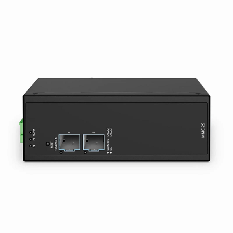 FyberOptix Industrial Managed 2x 100M/1G/2.5G/10GBase-X SFP+ 10Gigabit Fiber Media Converter