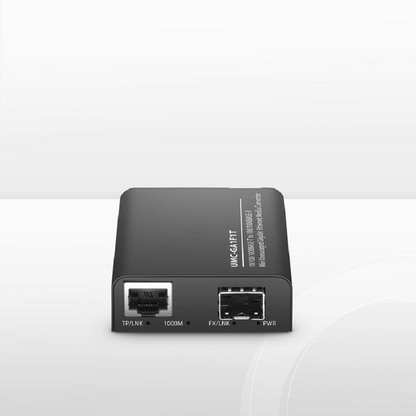 FyberOptix Unmanaged 1x 10/100/1000Base-T RJ45 to 1x 100/1000Base-X SFP Gigabit Ethernet Media Converter, American Plug Standard