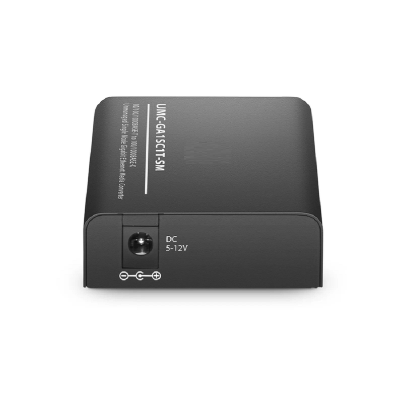 FyberOptix Mini Unmanaged 1x 10/100/1000Base-T RJ45 to 1x 100/1000Base-X Single Mode SC 1310nm 10km Gigabit Ethernet Media Converter, American Plug Standard