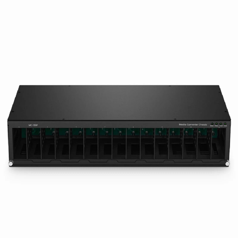 FyberOptix 15 Slots Media Converter Chassis, 19'' Rack Mount, Single Power AC 100~240V