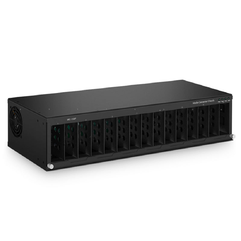 FyberOptix 15 Slots Media Converter Chassis, 19'' Rack Mount, Single Power AC 100~240V