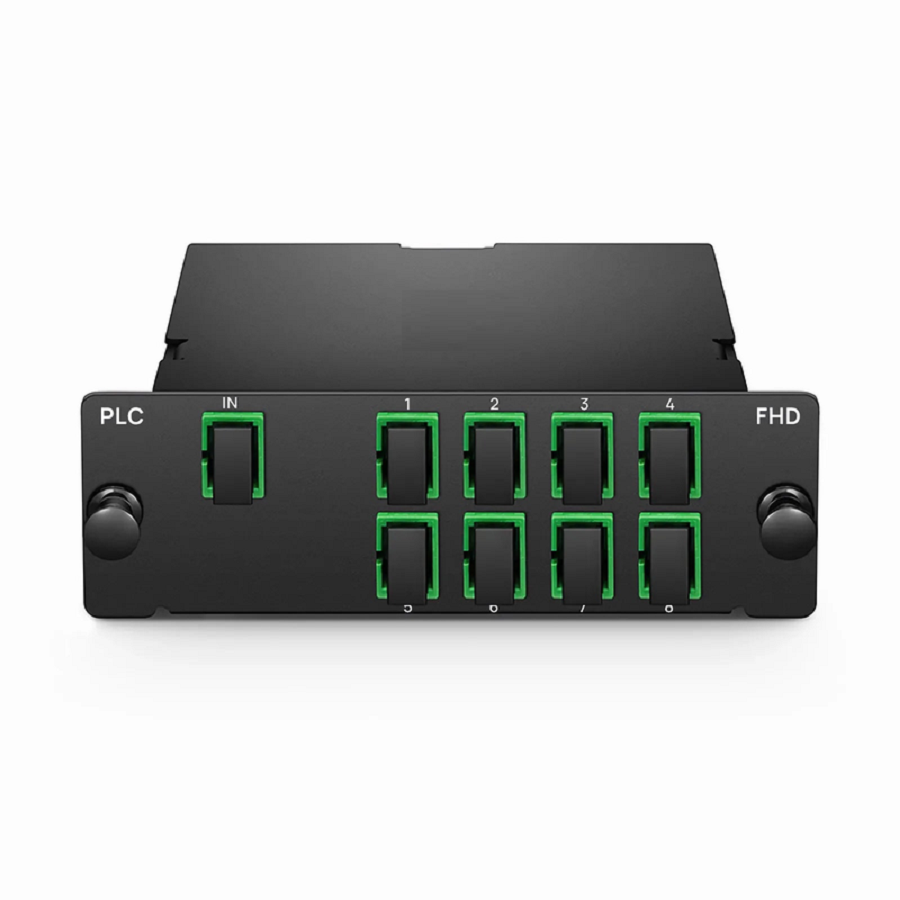 FyberOptix 1 x 8 PLC Fiber Splitter, Standard FHDÃ¢â€žÂ¢ Cassette SC/APC, Singlemode, for Optical LAN