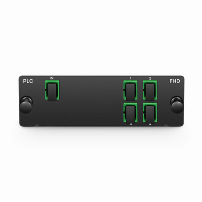 FyberOptix 1 x 4 PLC Fiber Splitter, Standard FHD Cassette SC/APC, Singlemode, for Optical LAN