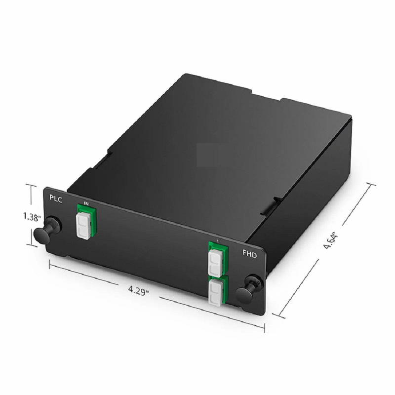 FyberOptix 1 x 8 PLC Fiber Splitter, Standard FHDÃ¢â€žÂ¢ Cassette LC/APC, Singlemode, for Optical LAN
