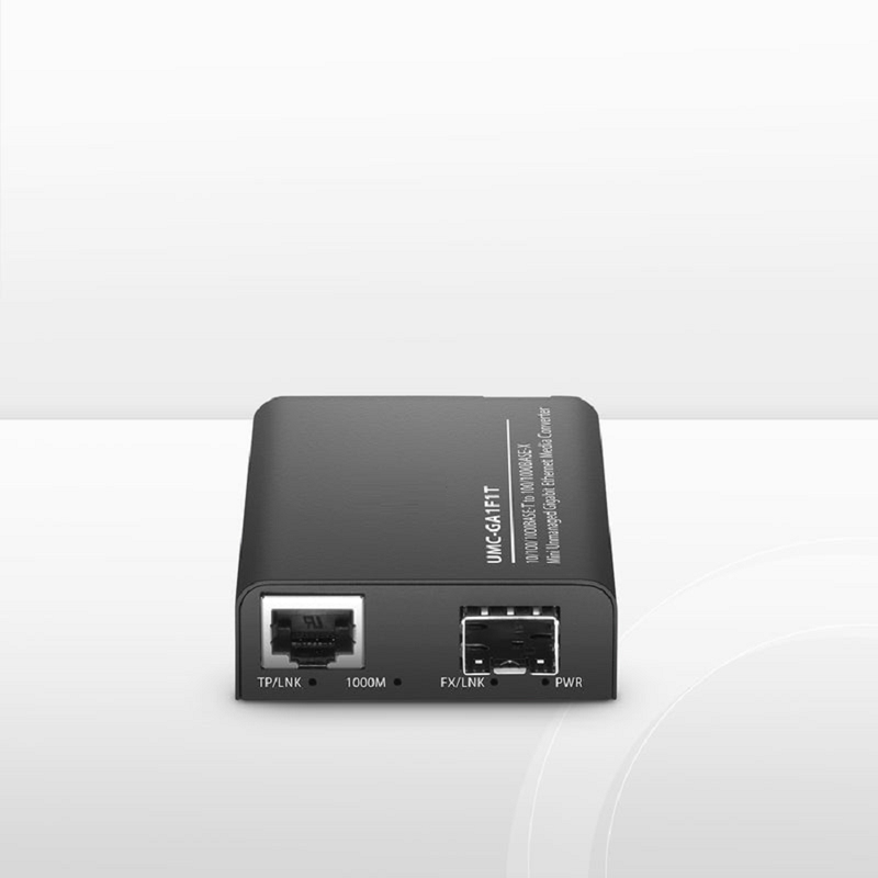 FyberOptix Unmanaged 1x 10/100/1000Base-T RJ45 to 1x 100/1000Base-X SFP Gigabit Ethernet Media Converter, American Plug Standard
