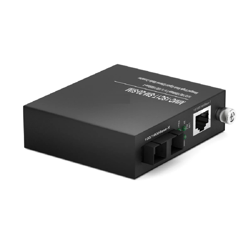 FyberOptix Managed 1x 100M/1G/2.5G/5G/10GBase-T RJ45 to 1x 10GBase-X SFP+ 10Gigabit Ethernet Media Converter, Slide-in Module, American Plug Standard