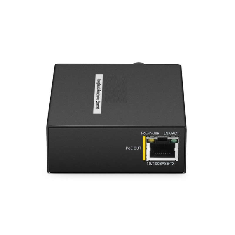 FyberOptix IES1111W-2PD, 1-Port 10/100M Fast Ethernet Long Reach PoE over UTP Extender, 1 x 10/100BASE-T RJ45 Input to 1 x PoE+ Output, -20 to 70Â°C Operating Temperature