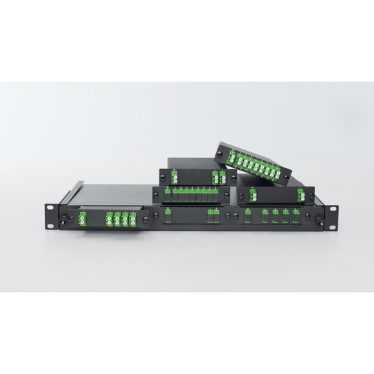 FyberOptix 1 x 2 PLC Fiber Splitter, Standard LGX Cassette, LC/APC, Singlemode