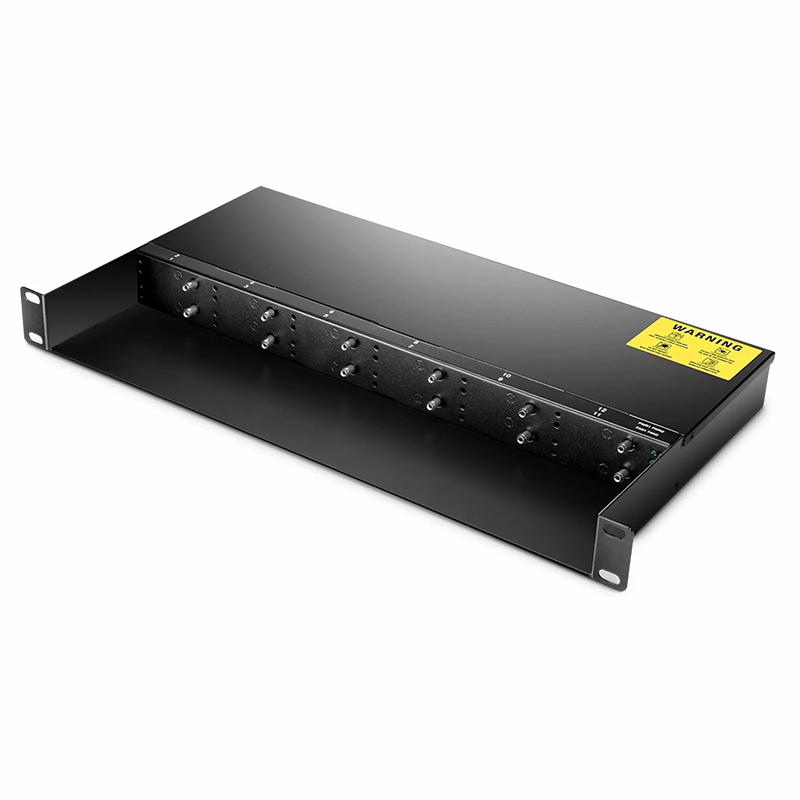 FyberOptix 12 10/100M and 10/100/1000M Mini Media Converter Chassis, 1U Rack Mount, Dual Power AC 220V