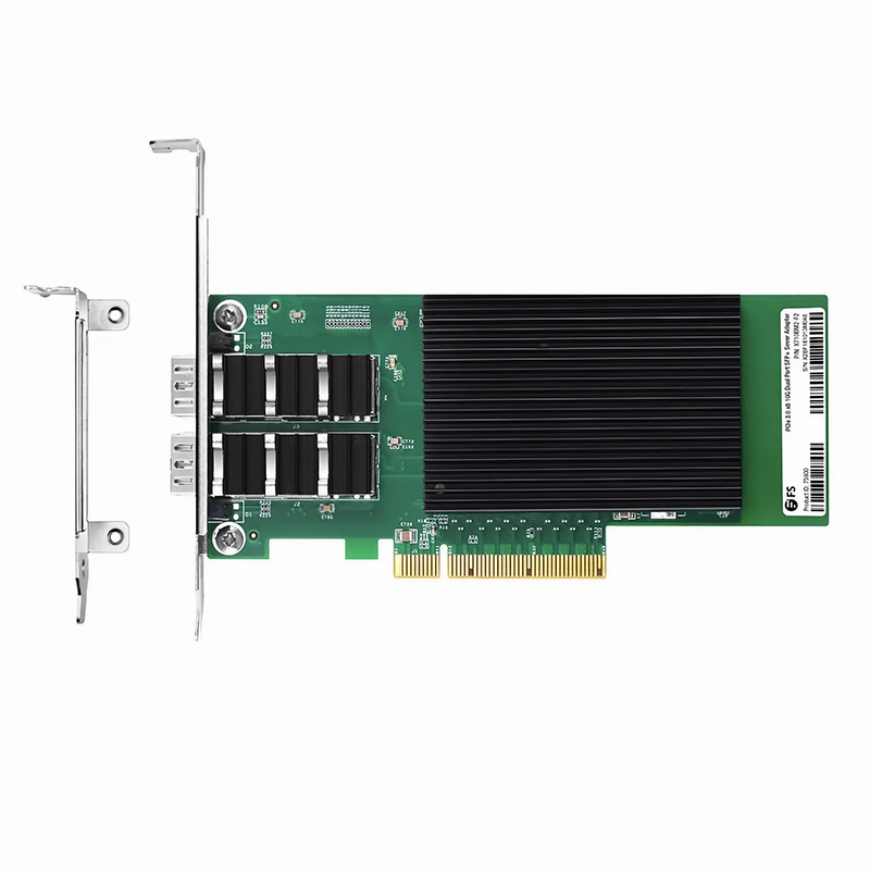 FyberOptix Intel X710-BM2 Based Ethernet Network Interface Card, 10G Dual-Port SFP+, PCIe 3.0 x 8, Comparable to Intel X710-DA2, Full Height&Low Profile