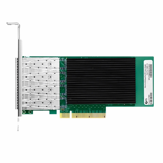 FyberOptix Intel XL710-BM1 Based Ethernet Network Interface Card, 10G Quad-Port SFP+, PCIe 3.0 x 8, Comparable to Intel X710-DA4, Full Height&Low Profile