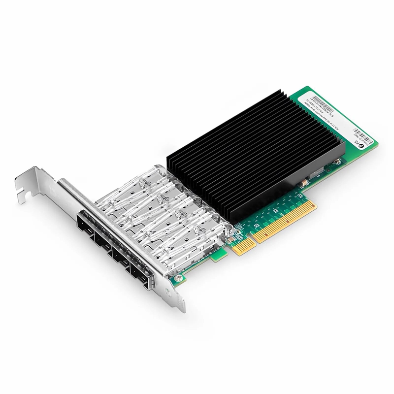 FyberOptix Intel XL710-BM1 Based Ethernet Network Interface Card, 10G Quad-Port SFP+, PCIe 3.0 x 8, Comparable to Intel X710-DA4, Full Height&Low Profile