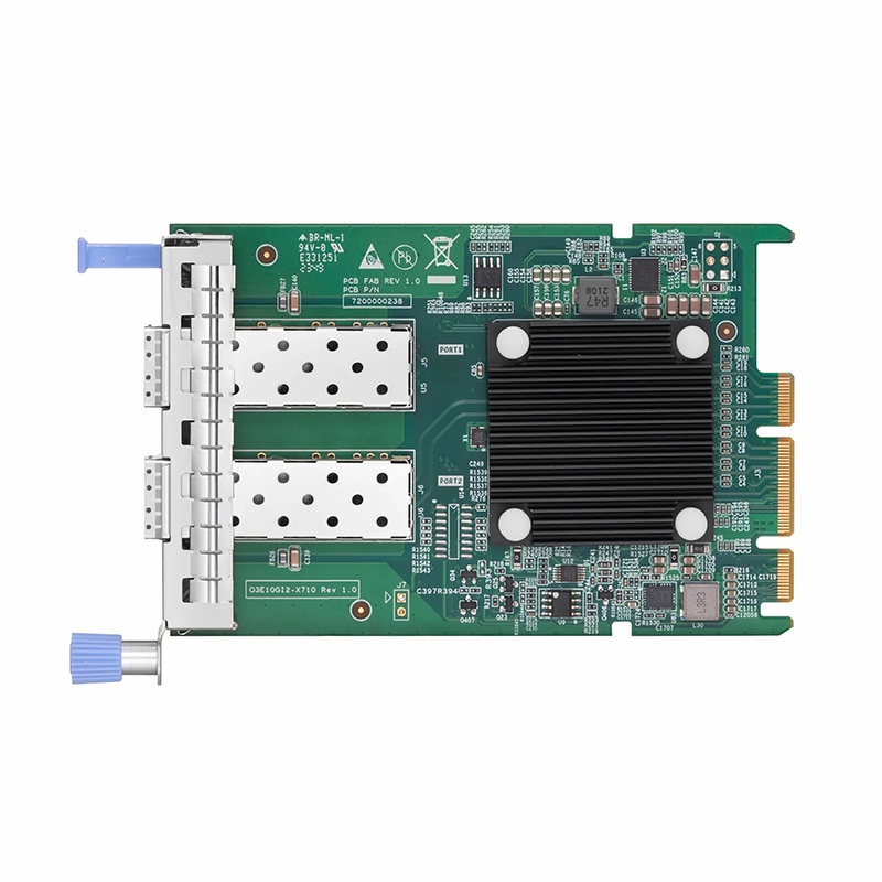 FyberOptix Intel X710-BM2 Based Ethernet Network Interface Card, 10G Dual-Port SFP+, OCP 3.0, PCIe 3.0 x 8, Comparable to Intel X710-DA2 OCP 3.0, Thumbscrew (Pull-tab) Bracket